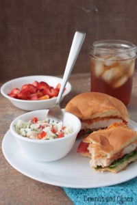 Spicy Chicken & Bacon Sandwich from www.crumbsandchaos.dreamhosters.com #chicken #sandwich #recipe