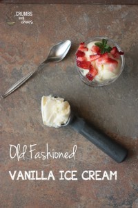 Old Fashioned Vanilla Ice Cream | Crumbs and Chaos #icecream #summer #vanilla www.crumbsandchaos.dreamhosters.com