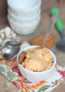 Pumpkin Caramel Cookie Ice Cream | Crumbs and Chaos #pumpkin #icecream #biscoff www.crumbsandchaos.dreamhosters.com