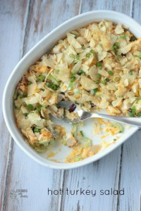 Hot Turkey Salad | Crumbs and Chaos #turkey #Thanksgiving www.crumbsandchaos.dreamhosters.com