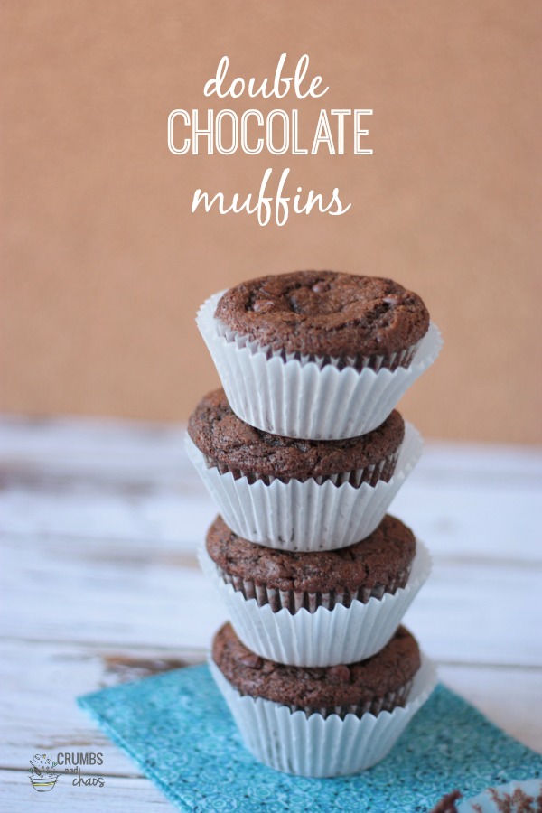 Double Chocolate Muffins | Crumbs and Chaos #muffins #chocolate www.crumbsandchaos.dreamhosters.com