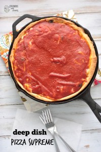 Deep Dish Pizza Supreme | Crumbs and Chaos