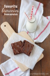 Favorite Brownies From Scratch | recipe on www.crumbsandchaos.dreamhosters.com