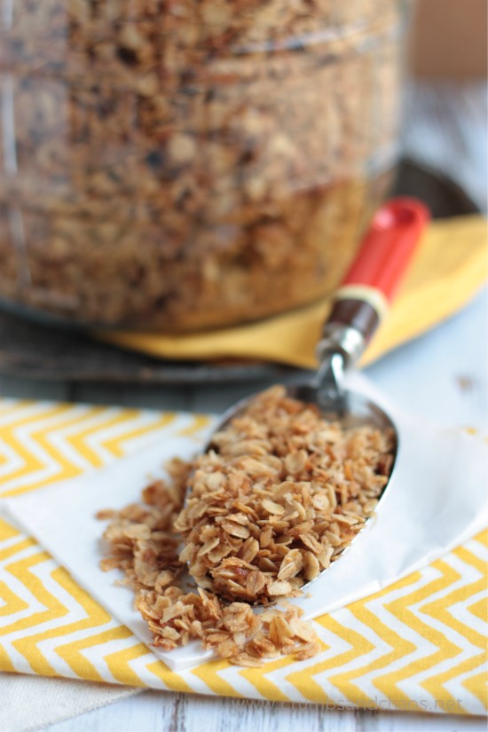 Family Size Batch Basic Granola | recipe on www.crumbsandchaos.dreamhosters.com