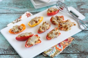 Sausage Stuffed Mini Peppers | Crumbs and Chaos