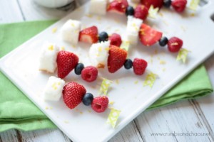 Lemon Berry Fruit Kabobs | Crumbs and Chaos
