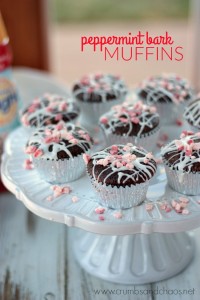 Peppermint Bark Muffins | Crumbs and Chaos