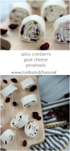 Spicy Cranberry Goat Cheese Pinwheels | Crumbs and Chaos