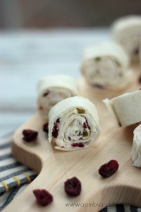Spicy Cranberry Goat Cheese Pinwheels | Crumbs and Chaos