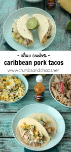 Slow Cooker Caribbean Pork Tacos | Crumbs and Chaos