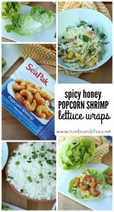 Spicy Honey Popcorn Shrimp Lettuce Wraps