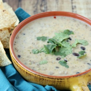 Easy to make, Cheesy Sausage Salsa Verde Dip is packed full of flavor and so good!!