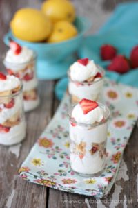 Easy Lemon Berry Shortbread Trifles Recipe, make this Lemon Berry Shortbread Trifle as personal servings or in a large serving dish