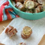 4 ingredient appetizer for the win, Maple Mustard Sausage Bites are easy to make and they'll be a crowd favorite!