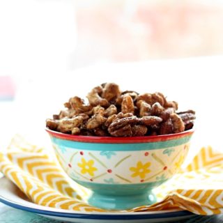 Simple to make, you won't be able to stop eating {sweet heat} Mixed Nuts! They're perfect for game day!