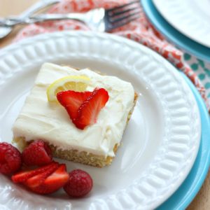 Lemon Sheet Cake will feed a crowd, is the perfect balance of tart and sweet, topped with Lemon Cream Cheese Frosting - it can't be beat!