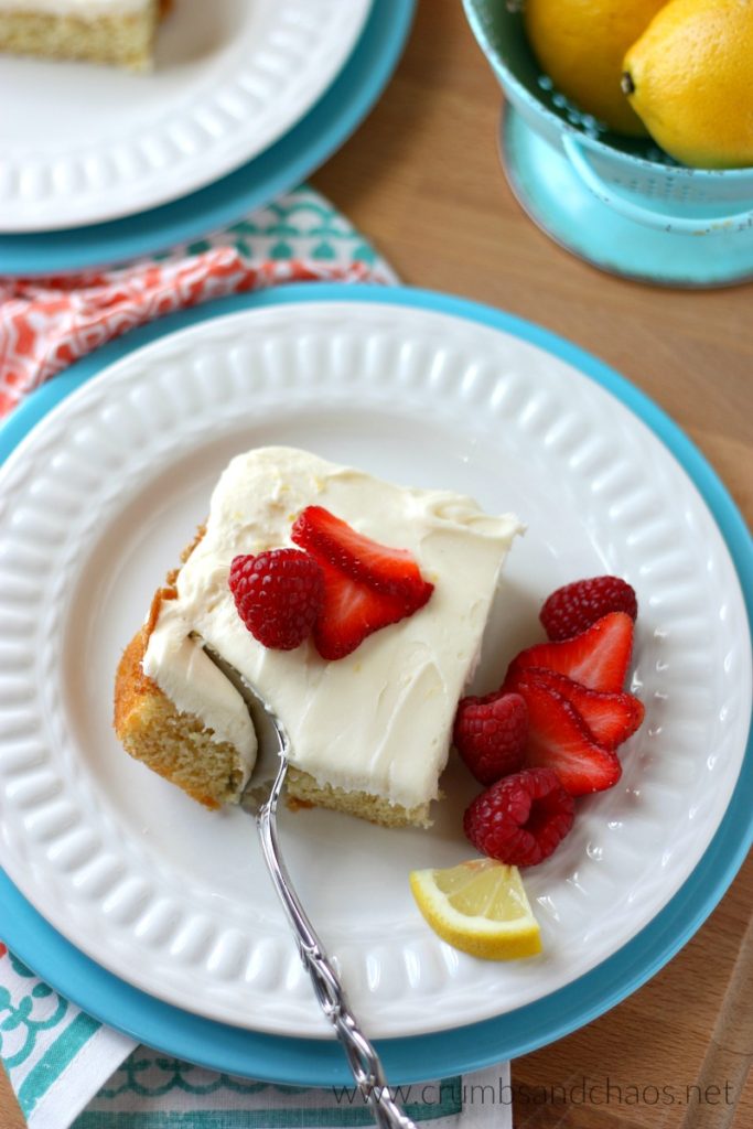 Lemon Sheet Cake will feed a crowd, is the perfect balance of tart and sweet, topped with Lemon Cream Cheese Frosting - it can't be beat!