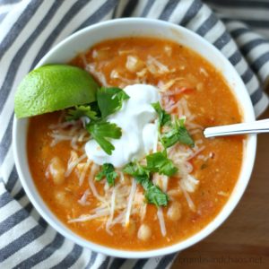 You'll love this simple chili any night of the week! Taco Ranch Chicken Chili can be made in as little as 30 minutes or cook it in the slow cooker.