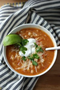 You'll love this simple chili any night of the week! Taco Ranch Chicken Chili can be made in as little as 30 minutes or cook it in the slow cooker.