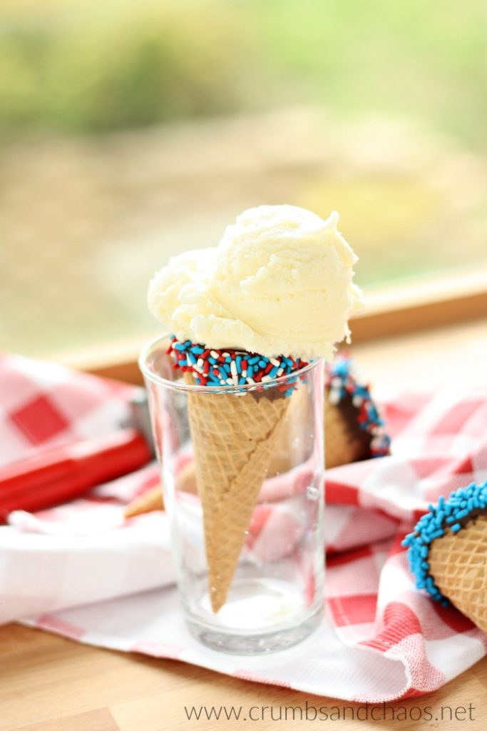 Easy, homemade vanilla ice cream can't be beat!