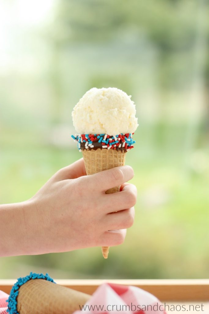 Easy, homemade vanilla ice cream can't be beat!