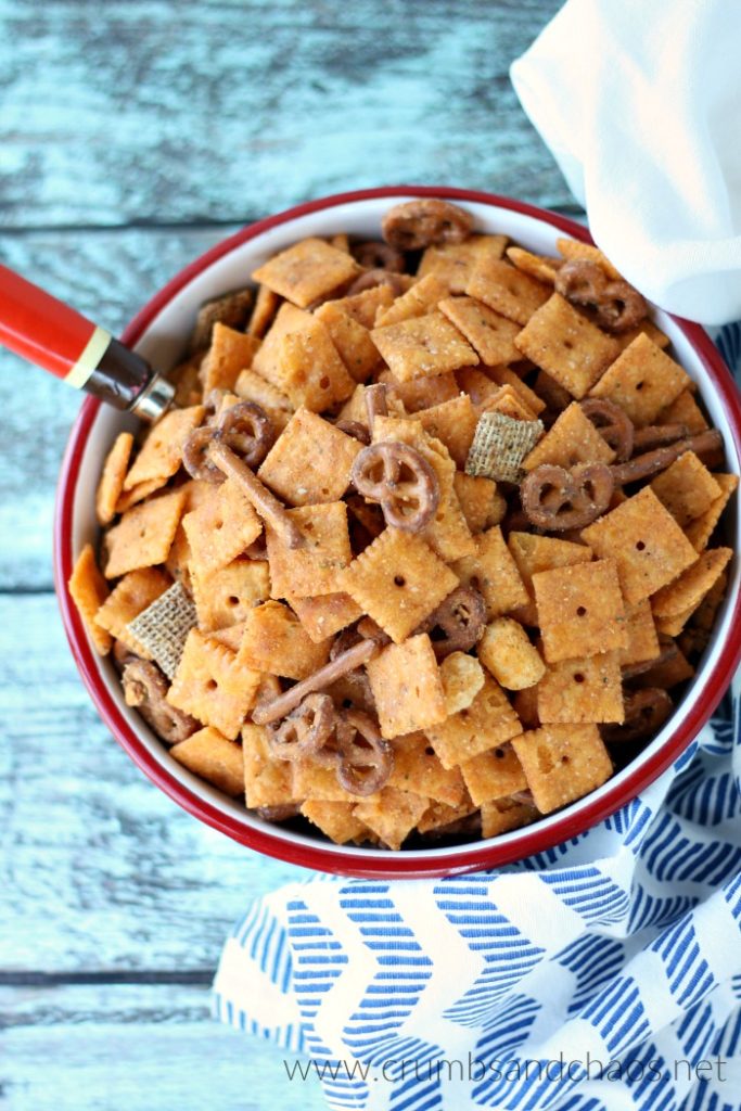 This 3 ingredient party mix is sure to please any crowd for any occasion!