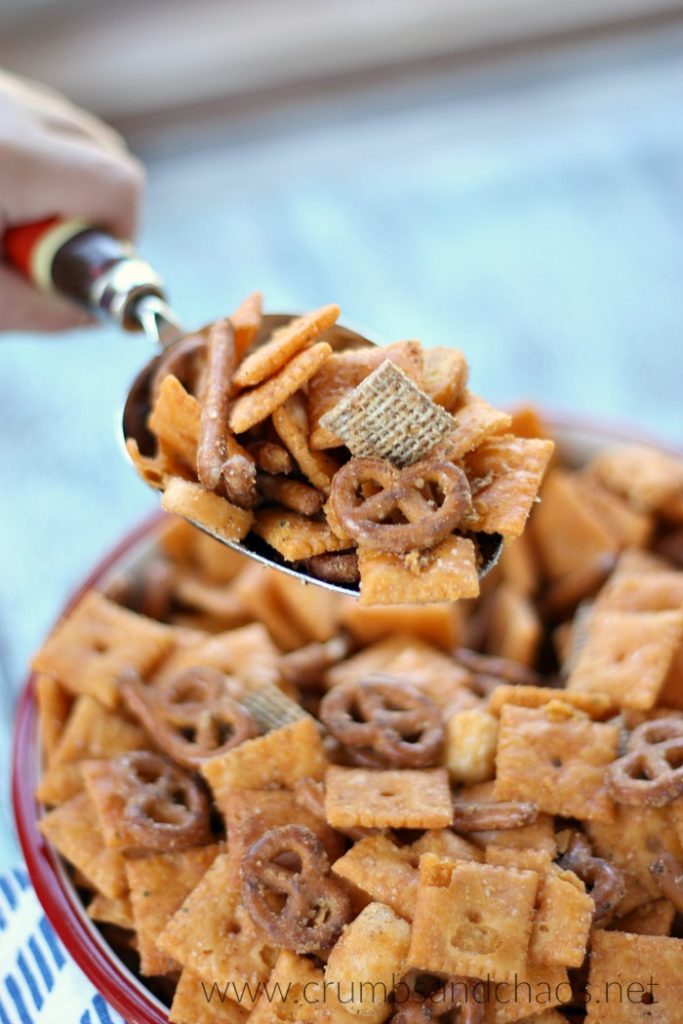 This 3 ingredient party mix is sure to please any crowd for any occasion!